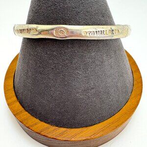 Vintage Sterling Silver PTO VALLARTA Mexico Bangle Bracelet Size 7.5" Fit